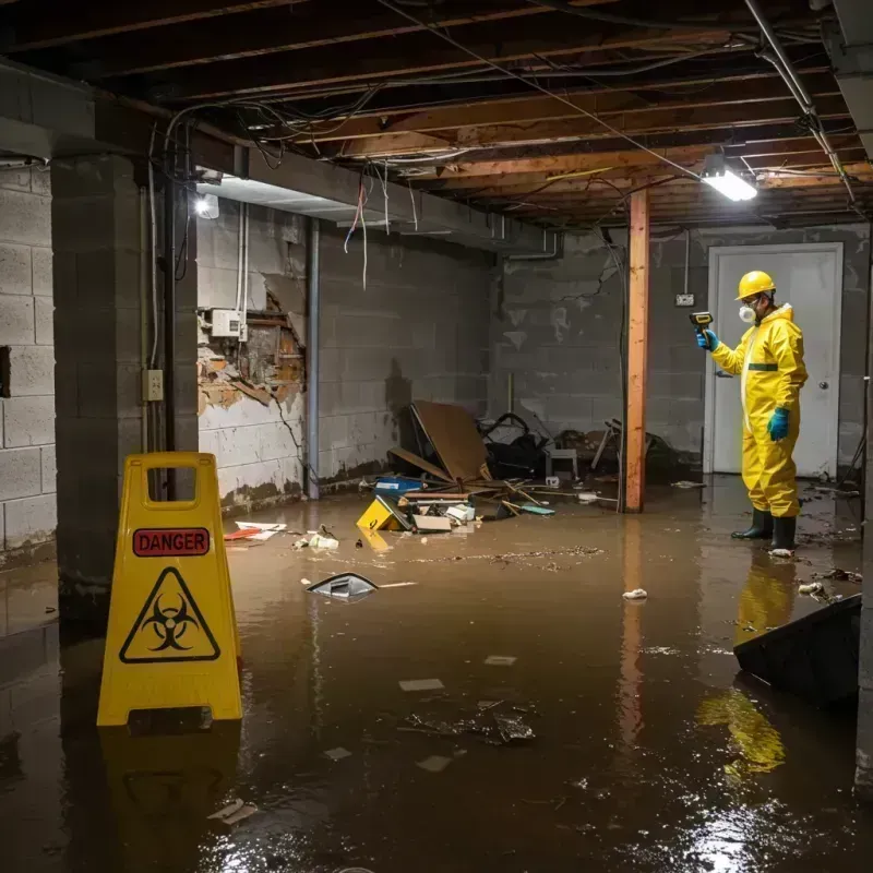 Flooded Basement Electrical Hazard in Bollinger County, MO Property