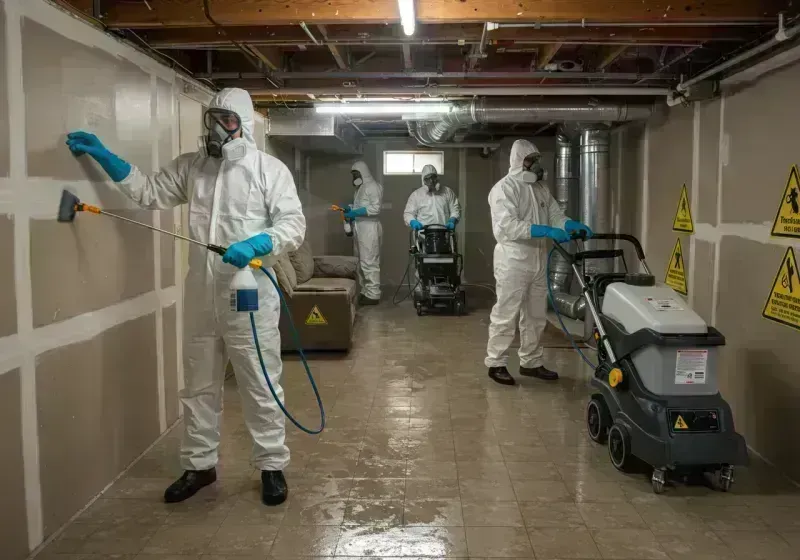 Basement Moisture Removal and Structural Drying process in Bollinger County, MO